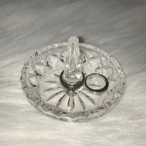 Princess cut Crystal ring dish